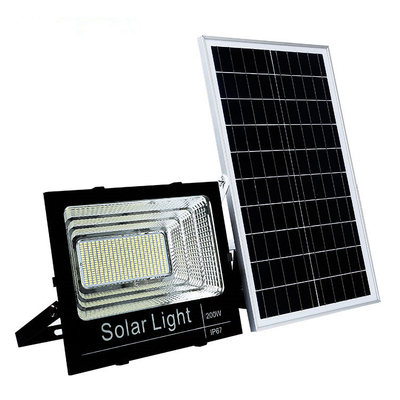 Solar posto 200 watts Ip67 conduziu o controlo a distância inteligente das luzes de inundação